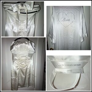 Victoria's Secret Satin Bridal Set in White